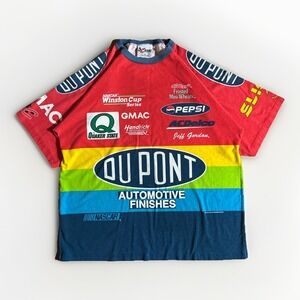 Vintage 1998 Jeff Gordon Chase Authentics AOP Dupont NASCAR Racing T-Shirt XL